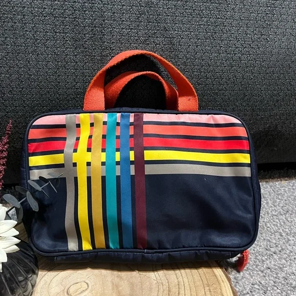 Tory Burch Multicolor Striped Toiletry Bag - Picture 3 of 10